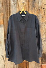 It Is Well Oversized Linen Shirt T3020 OS Navy