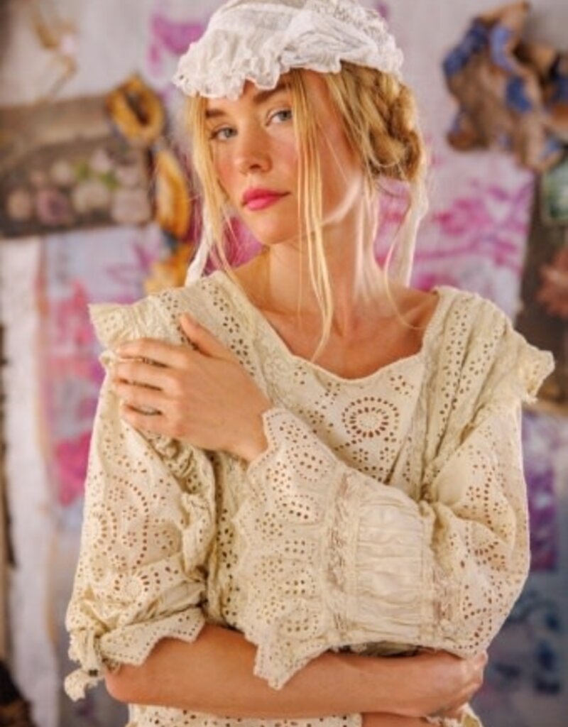 Magnolia Pearl Magnolia Pearl Eyelet Rosario Blouse Top 2159 Moonlight*