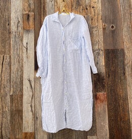 CP Shades CP Shades Ellie Linen Dress 4945-813 Blue/White Stripe