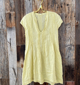 CP Shades CP Shades Regina Cap Sleeve Linen Dress 207C-3 Pear
