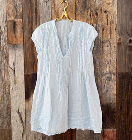 CP Shades CP Shades Regina Cap Sleeve Linen Dress 207C-3 Seaglass