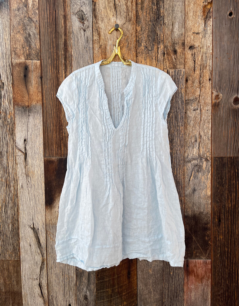 CP Shades CP Shades Regina Cap Sleeve Linen Dress 207C-3 Seaglass
