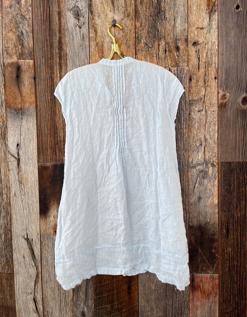 CP Shades CP Shades Regina Cap Sleeve Linen Dress 207C-3 Seaglass