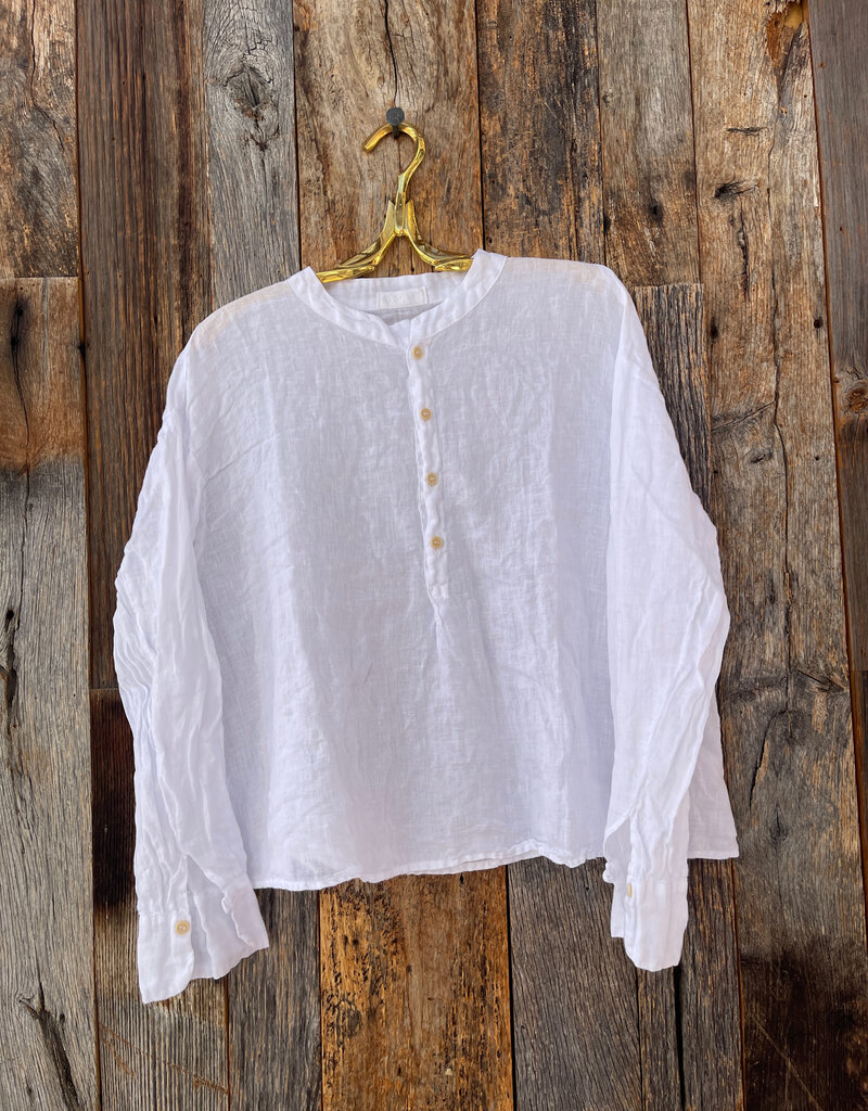 CP Shades CP Shades Ariana Linen Top 1352-3 White