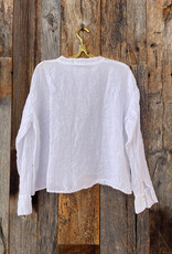 CP Shades CP Shades Ariana Linen Top 1352-3 White