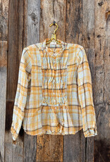 CP Shades CP Shades Claudine Linen Shirt 323-5252 Orange Plaid