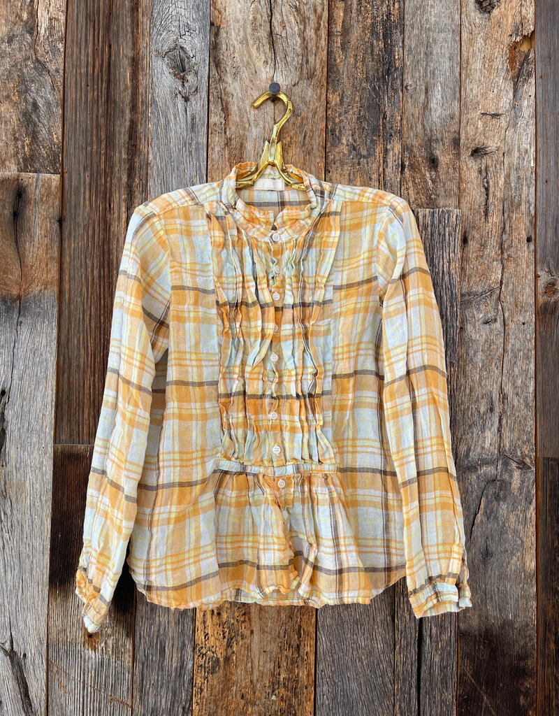 CP Shades CP Shades Claudine Linen Shirt 323-5252 Orange Plaid