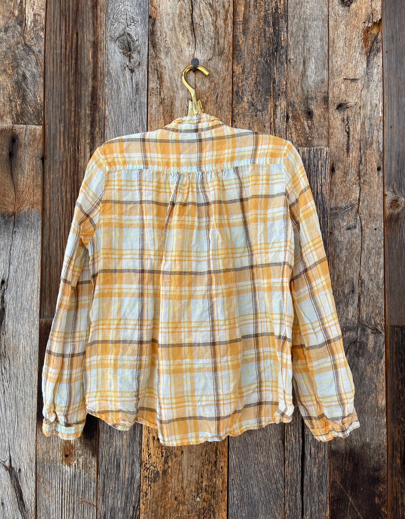 CP Shades CP Shades Claudine Linen Shirt 323-5252 Orange Plaid