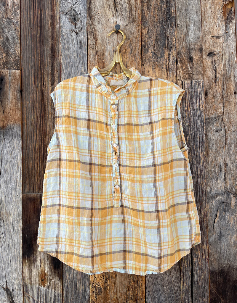 CP Shades CP Shades Patti Linen Tank 226-5252 Orange Plaid
