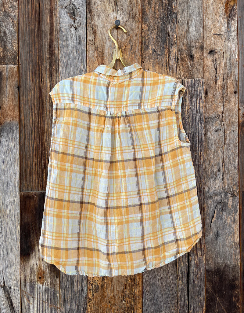 CP Shades CP Shades Patti Linen Tank 226-5252 Orange Plaid