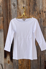 Lilla P Lilla P 3/4 Sleeve Boatneck White