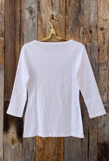 Lilla P Lilla P 3/4 Sleeve Boatneck White