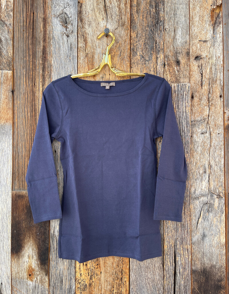 Lilla P Lilla P 3/4 Sleeve Boatneck Dark Navy