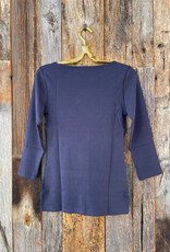 Lilla P Lilla P 3/4 Sleeve Boatneck Dark Navy