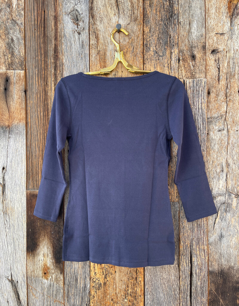 Lilla P Lilla P 3/4 Sleeve Boatneck Dark Navy