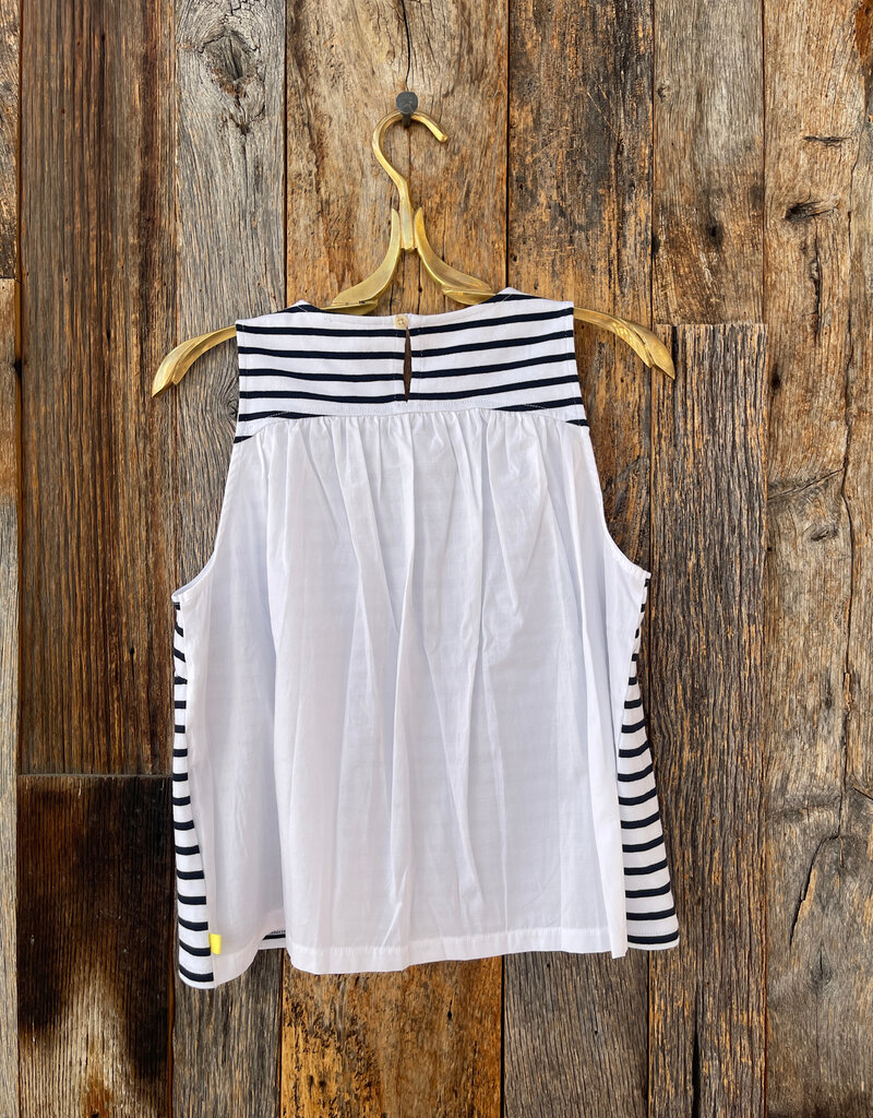 Lilla P Lilla P Mixed Media Tank Navy Stripe