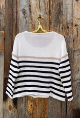 Wooden Ships Wooden Ships Kate Striped Crew Cotton White/Black Stripe