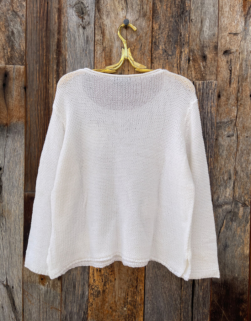 Wooden Ships Wooden Ships Blossom Cotton Crop Crew Sweater Breaker White