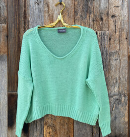 Wooden Ships Wooden Ships Percy Cotton V-Sweater Green Isle