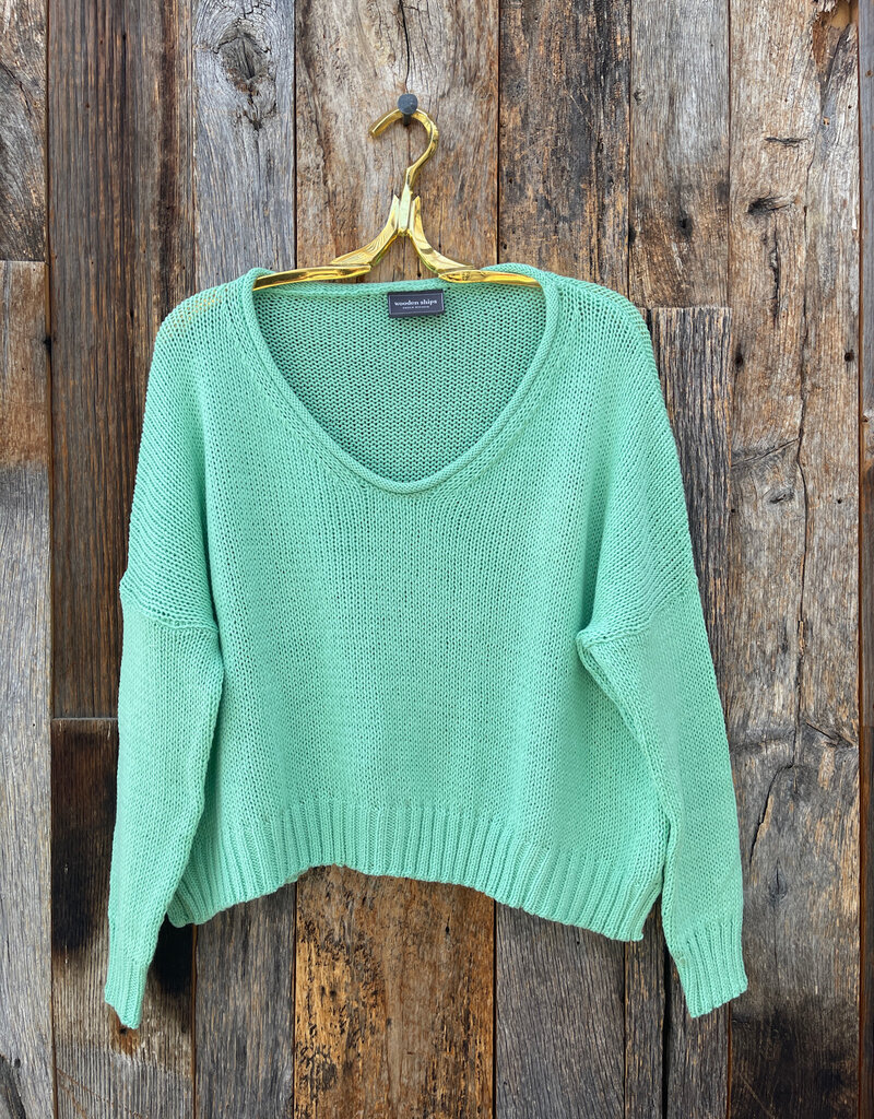 Wooden Ships Wooden Ships Percy Cotton V-Sweater Green Isle