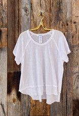 Project Social T Project Social T Lina Textured Scoop Neck Tee White