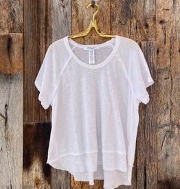 Project Social T Project Social T Lina Textured Scoop Neck Tee White