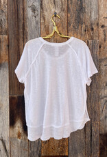 Project Social T Project Social T Lina Textured Scoop Neck Tee White