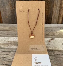 Tierra Tierra I am Whole Disk Necklace Beige