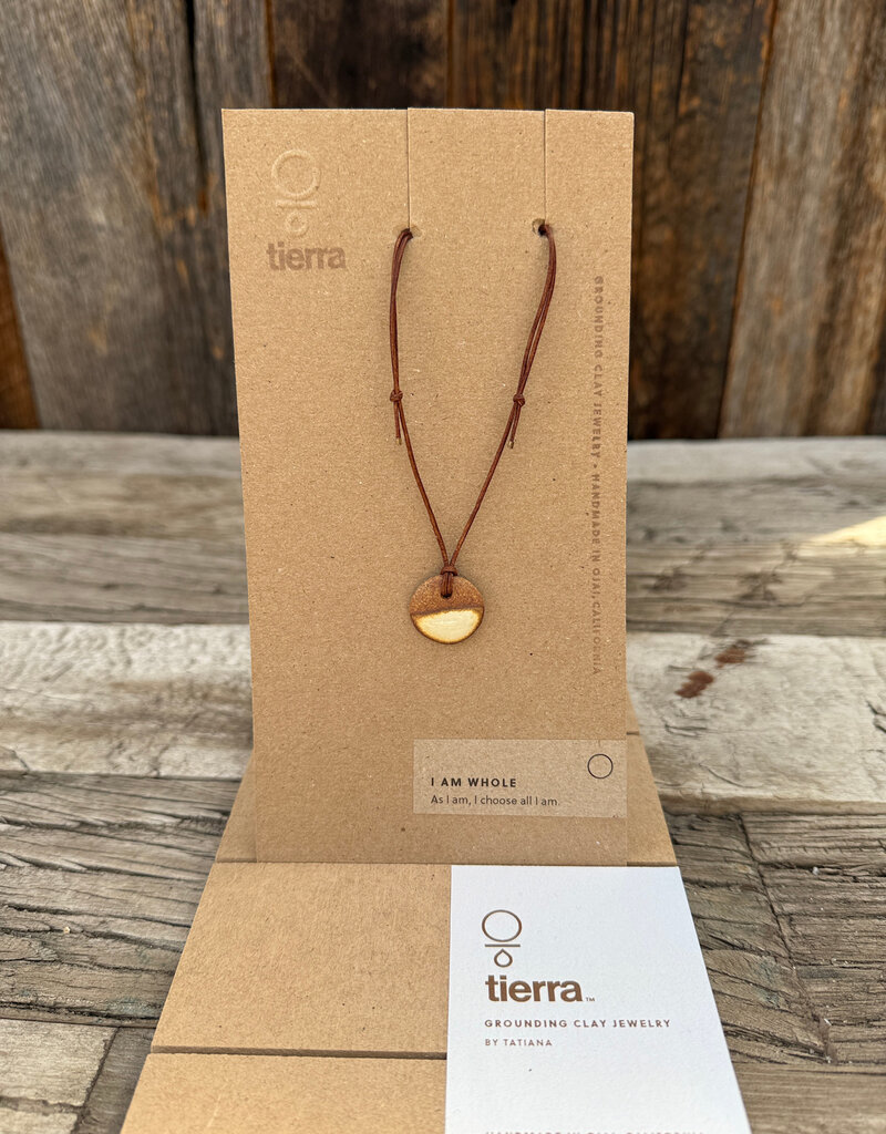 Tierra Tierra I am Whole Disk Necklace Beige