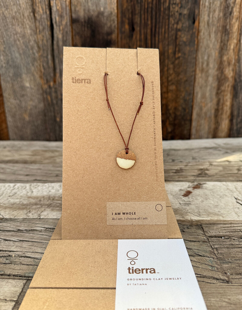 Tierra Tierra I Am Whole Disk Necklace White