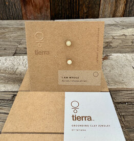 Tierra Tierra I Am Whole Stud Earring White