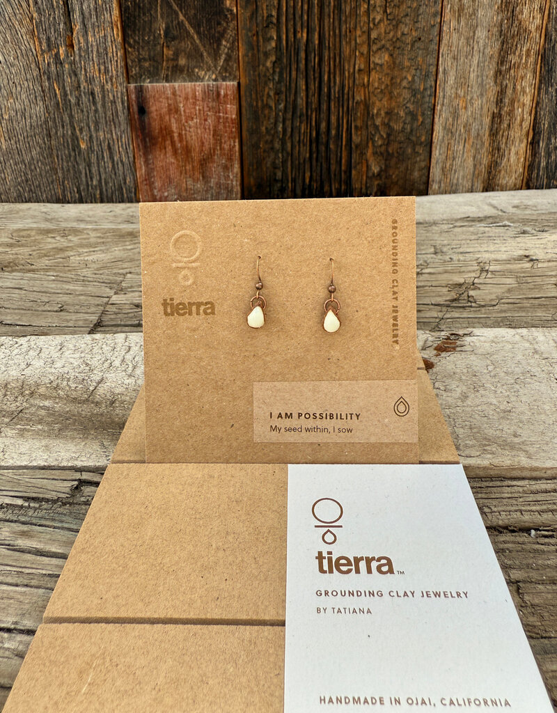 Tierra Tierra I Am Possibility Dangle Earring White