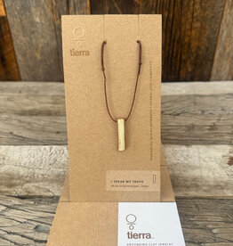 Tierra Tierra I Speak My Truth Stake Necklace White