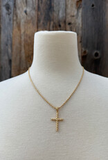 Joy Dravecky Joy Dravecky Vintage French Cross Necklace GP