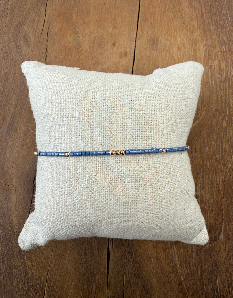 Erin Gray Erin Gray Newport 2mm Steel Blue GF Bracelet