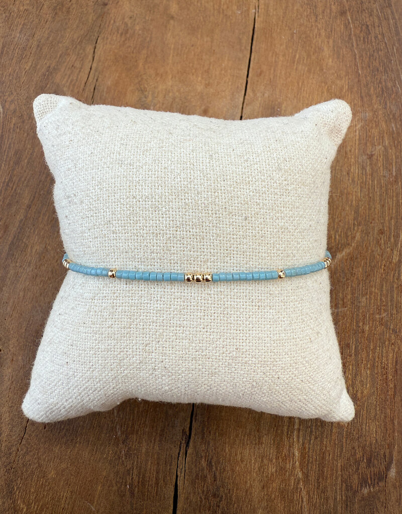 Erin Gray Erin Gray Newport 2mm Pale Turquoise GF Bracelet