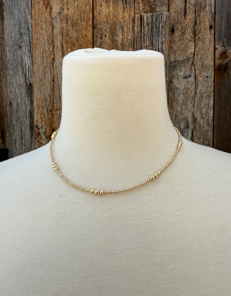Erin Gray Erin Gray 2mm Beaded 14K GF Necklace 16"