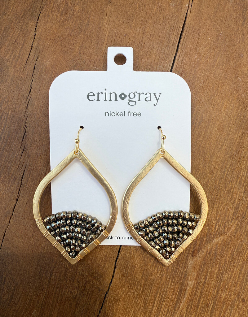 Erin Gray Erin Gray Stargaze Pyrite & Wrapped Beads Earrings