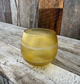Homart Adri Cut Glass Votive Yellow