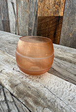 Homart Adri Cut Glass Votive Peach