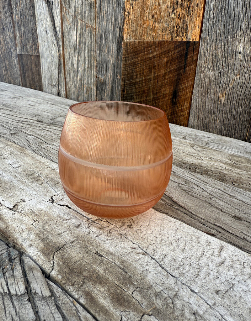 Homart Adri Cut Glass Votive Peach