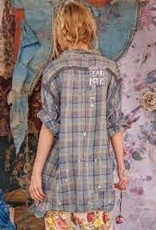 Magnolia Pearl Magnolia Pearl Check Adison Workshirt Top 1391 Wave
