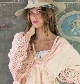 Magnolia Pearl Magnolia Pearl Dear Liza Eyelet Blouse Top 1521 Kiss Molly