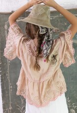 Magnolia Pearl Magnolia Pearl Dear Liza Eyelet Blouse Top 1521 Kiss Molly