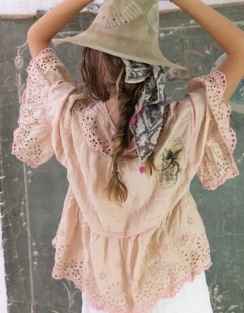 Magnolia Pearl Magnolia Pearl Dear Liza Eyelet Blouse Top 1521 Kiss Molly