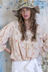 Magnolia Pearl Magnolia Pearl Crochet Yoke Keira Blouse Top 1566 Eden Rose