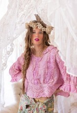 Magnolia Pearl Magnolia Pearl Ramie Daisie Blouse Top 1567 Purple Boba
