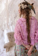 Magnolia Pearl Magnolia Pearl Ramie Daisie Blouse Top 1567 Purple Boba