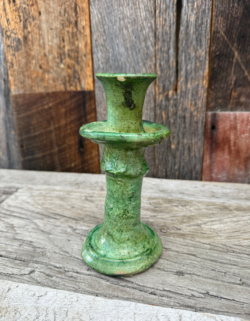 Blue Ocean Traders Tamegroute Taper Candle Holder Green Small