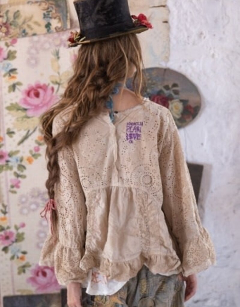 Magnolia Pearl Magnolia Pearl Eyelet Dea Blouse Top 2212 Swan
